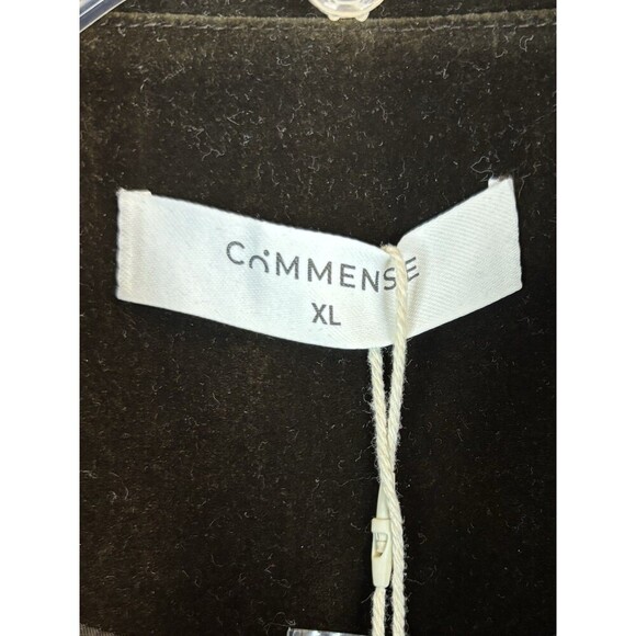 COMMENSE Velvet Lapel Short Blazer Women XL Chocolate Brown Crop Button Jacket - Picture 11 of 16